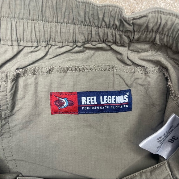 Lot of 2 Reel Legends Green Fishing Cargo Shorts - Picture 9 of 11